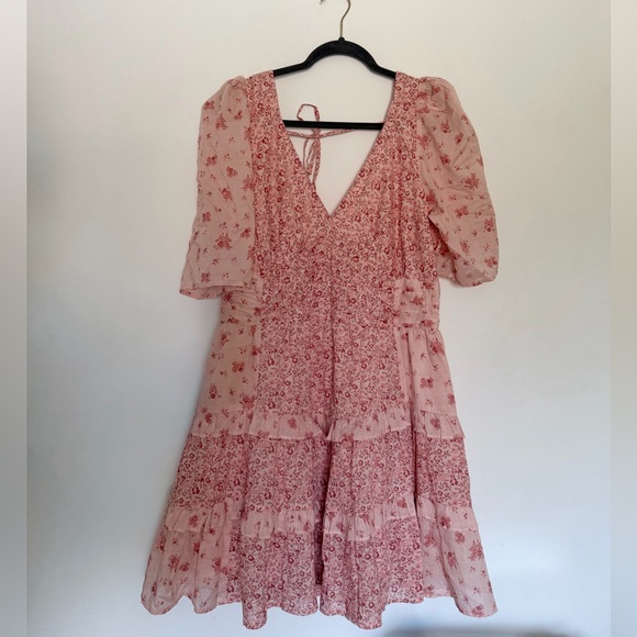 American Eagle Floral Pink Ruffle Dress - XL - Picture 2 of 9